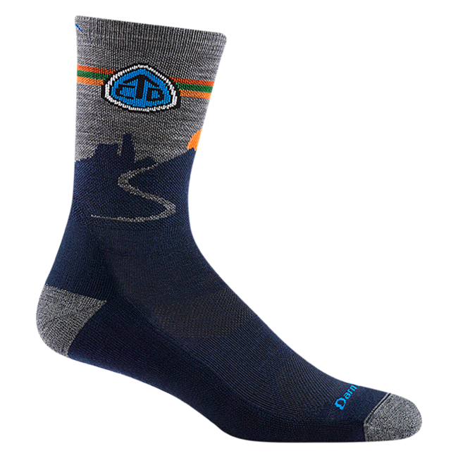 Darn Tough CDT Micro Crew socken leichtgewicht mit kissen, eclipse