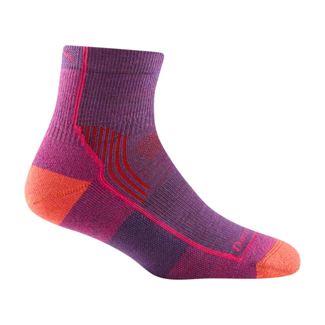 Darn Tough Hiker socken 1/4 leichtgewicht mit kissen, berry
