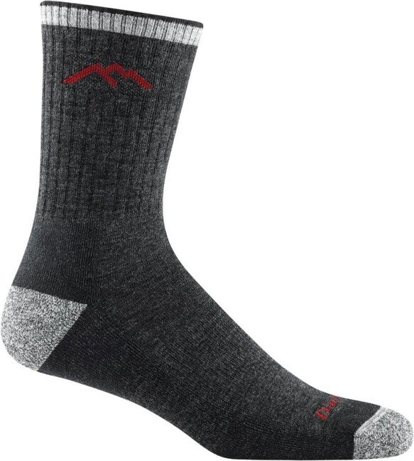 Darn Tough Hiker Micro Crew socken medium light mit Kissen, Schwarz