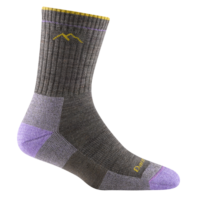 Darn Tough Hiker Micro Crew socken medium light mit Kissen, Taupe