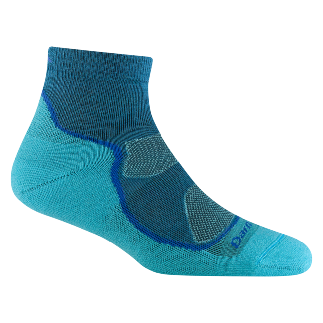 Darn Tough Light Hiker 1/4 socken leichtgewicht mit kissen, cascade