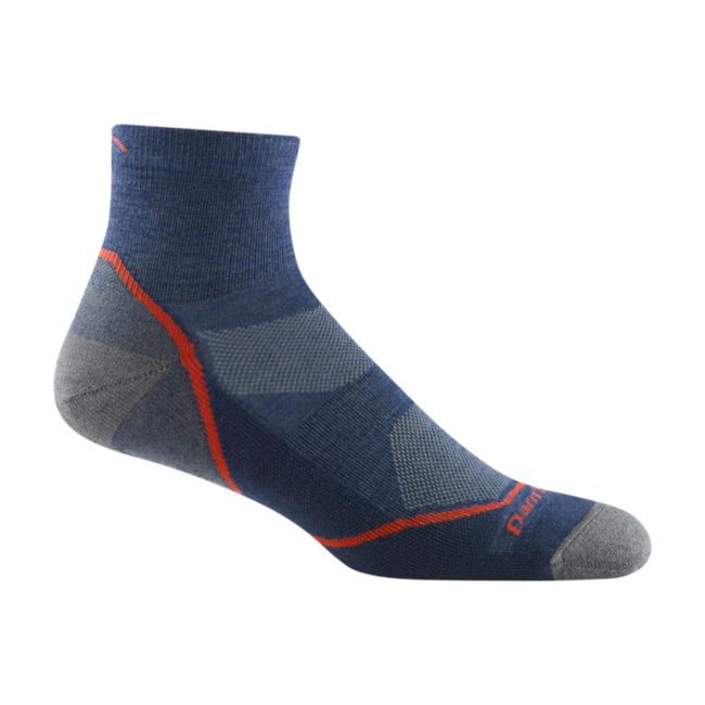 Darn Tough Light Hiker 1/4 leichtgewicht mit kissen, denim