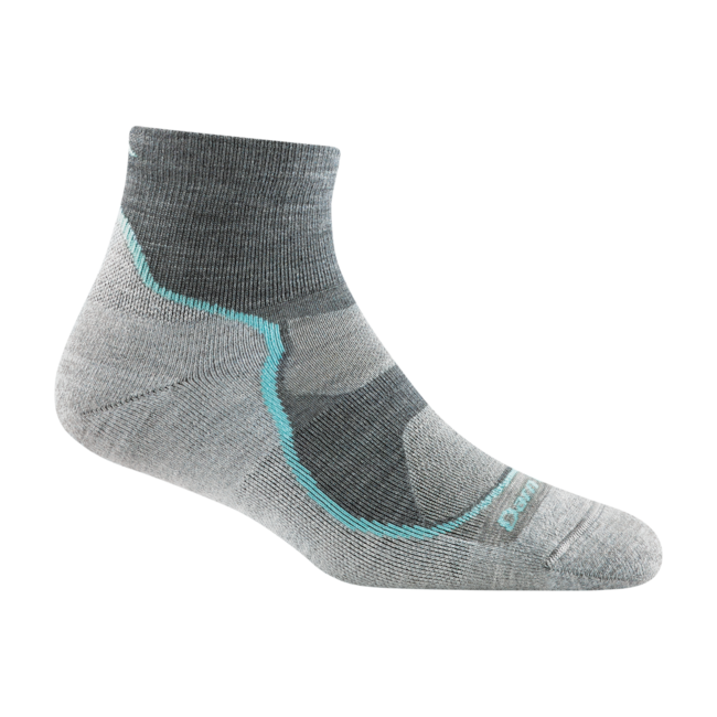 Darn Tough Light Hiker socken 1/4 mit kissen, slate