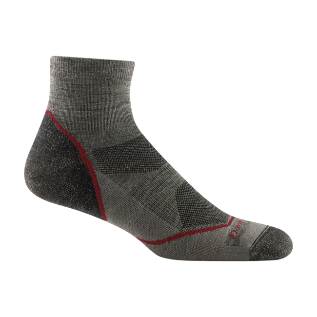 Darn Tough Light Hiker 1/4 Leichtgewicht mit Kissen, Taupe