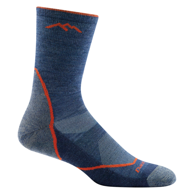 Darn Tough Light Hiker Micro Crew socken leichtgewicht mit kissen, denim