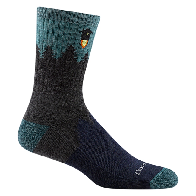 Darn Tough Number 2 micro crew socken medium light mit kissen, grau
