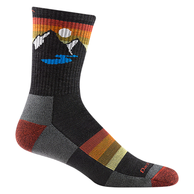 Darn Tough Sunset Ridge Micro Crew Leichtgewicht mit Kissen, Charcoal