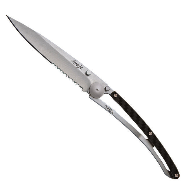 Deejo Serration Titan-Carbon Klappmesser