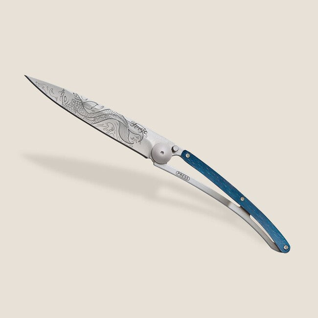 Deejo Tattoo Klappmesser Buche Fisch