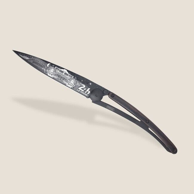 Deejo Tattoo Klappmesser Black 24h Le Mans ebenholz nacht