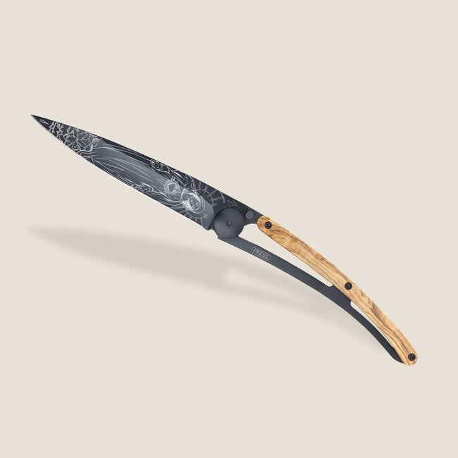 Deejo Tattoo Virgo schließmesser, black olive wood