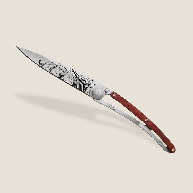 Deejo Tattoo Corsair schließmesser, coralwood