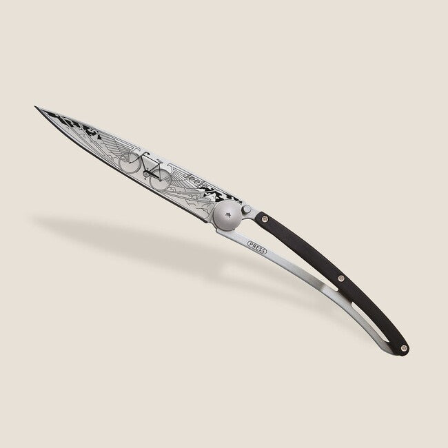 Deejo Tattoo Schließmesser ebony wood Bicykle