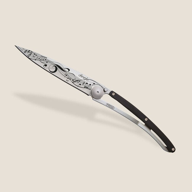 Deejo Tattoo ebony wood Schließmesser