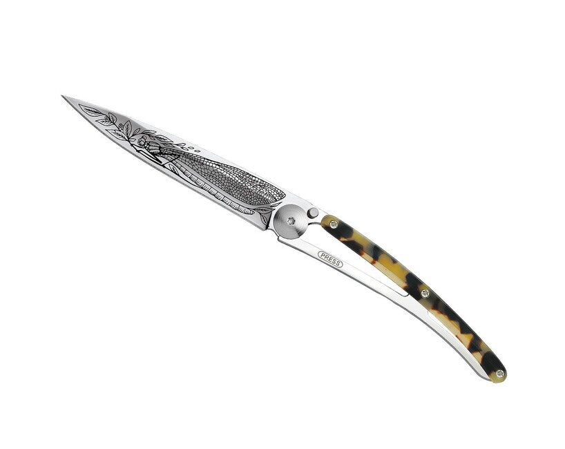 Deejo zatvaraci Messer Tattoo Turtle mirror turtle shell Dragonfly