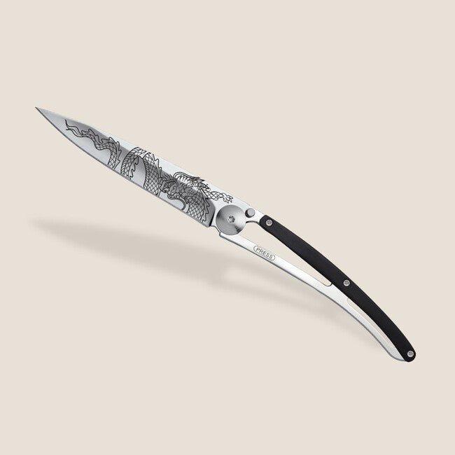 Deejo zatvaraci Messer Tattoo wood Japanese Dragon