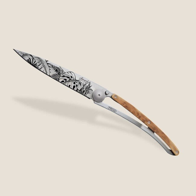 Deejo Tattoo wood schließmesser Jungle