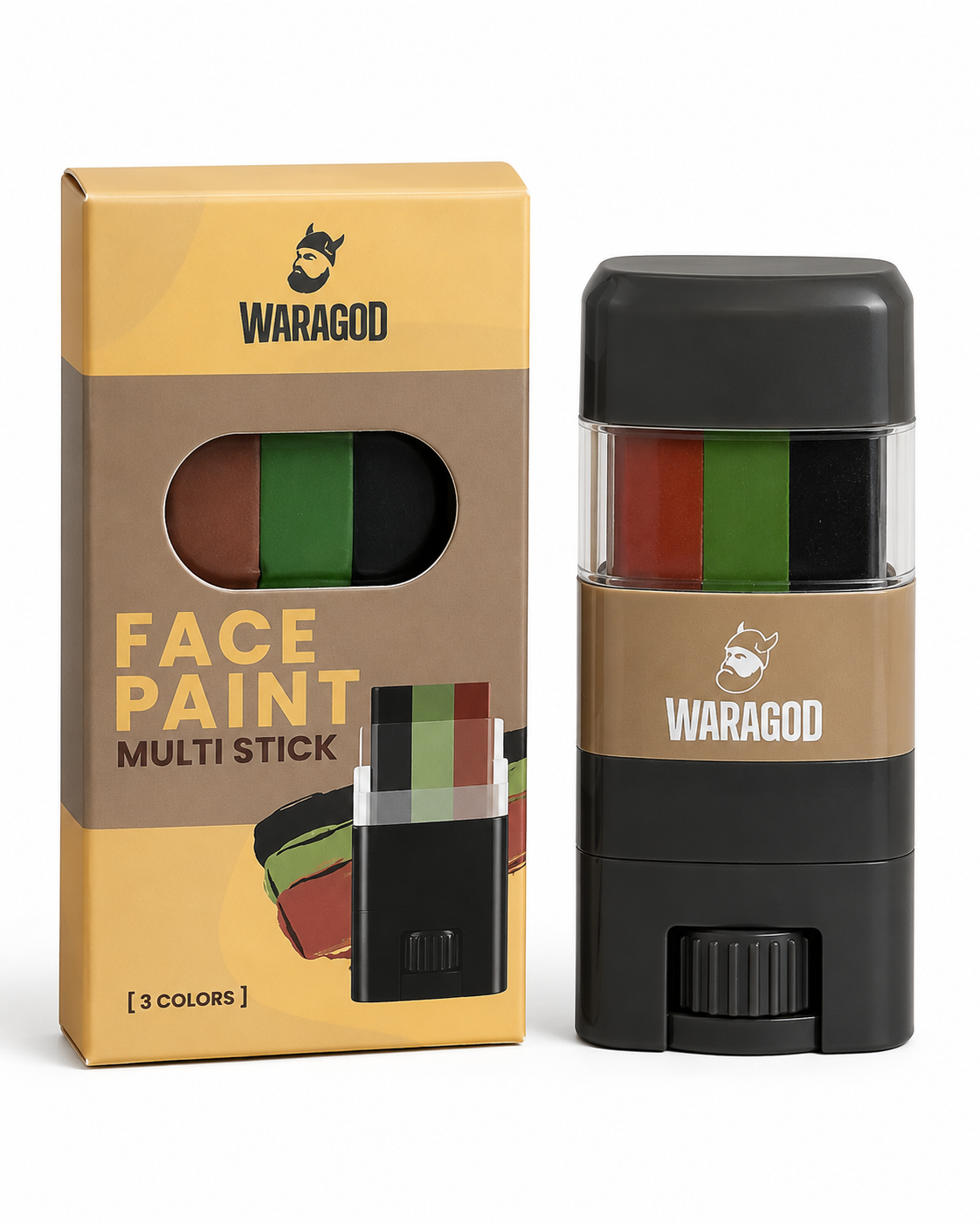 WARAGOD Tarnschminke im Stift, 3 Farben