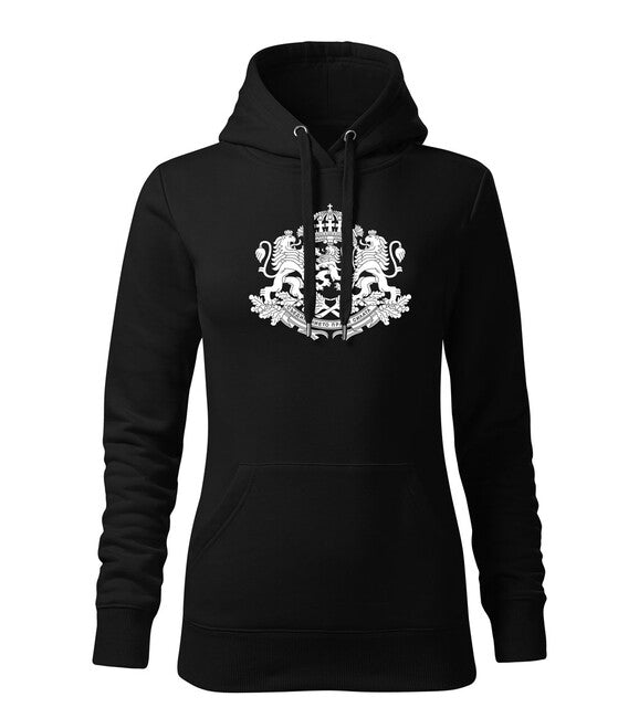 DRAGOWA damenhoodie Bulgarisches Symbol Schwarz