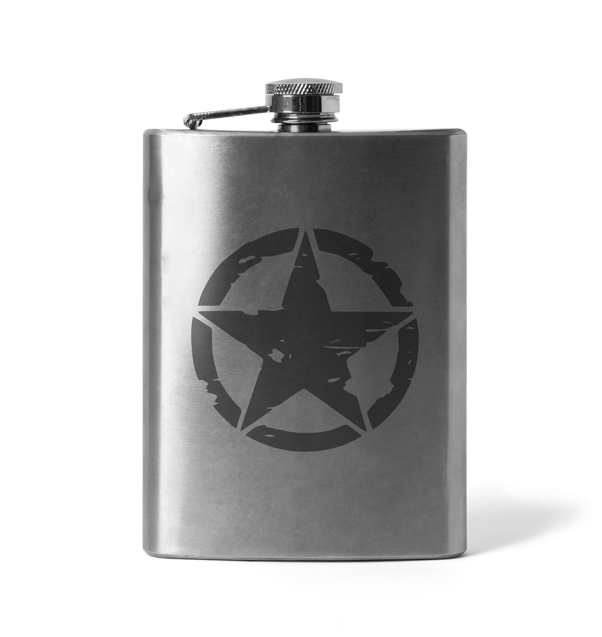 DRAGOWA Flachmänne mit Gravur Star 210 ml
