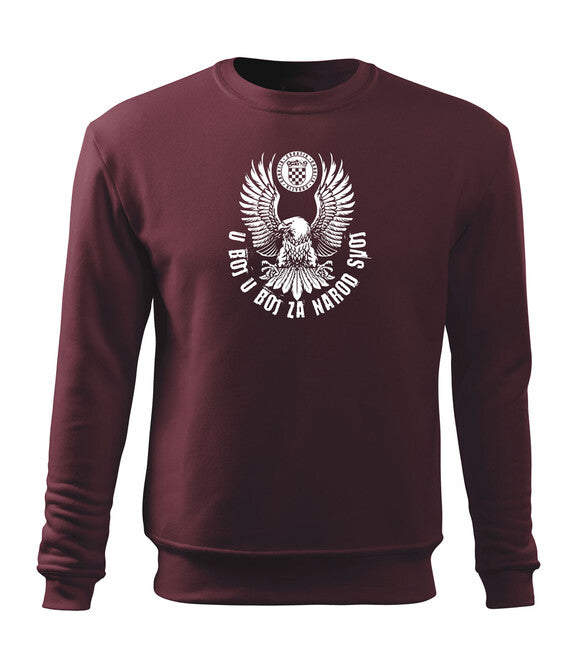 DRAGOWA herren-Sweatshirt HR Adler „u boj u boj za narod svoj“, bordeaux