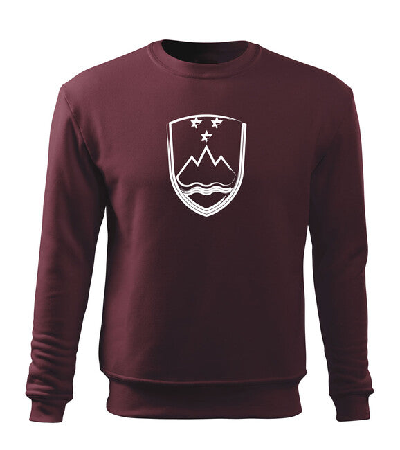 DRAGOWA herren-Sweatshirt Slowenisches Wappen, bordeaux