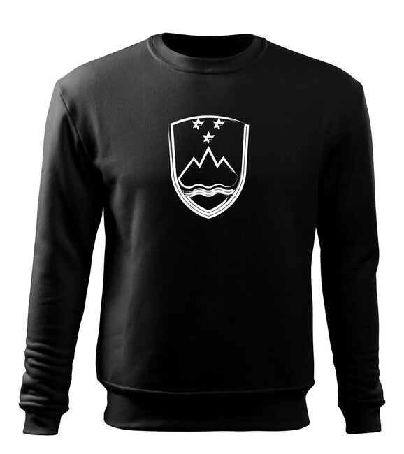 DRAGOWA herren-Sweatshirt Slowenisches Wappen, schwarz
