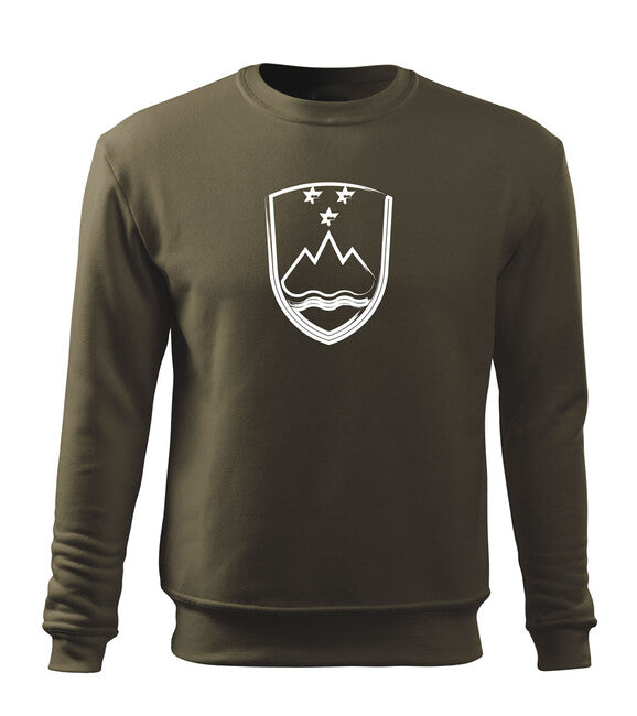 DRAGOWA herren-Sweatshirt Slowenisches Wappen, oliv
