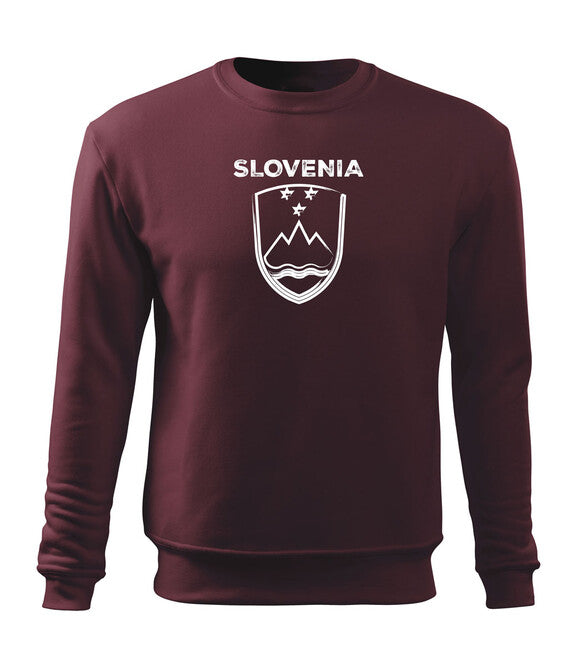 DRAGOWA herren-Sweatshirt Slowenisches Wappen mit Aufschrift, bordeaux
