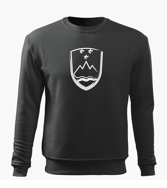 DRAGOWA herren-Sweatshirt Slowenisches Wappen, grau