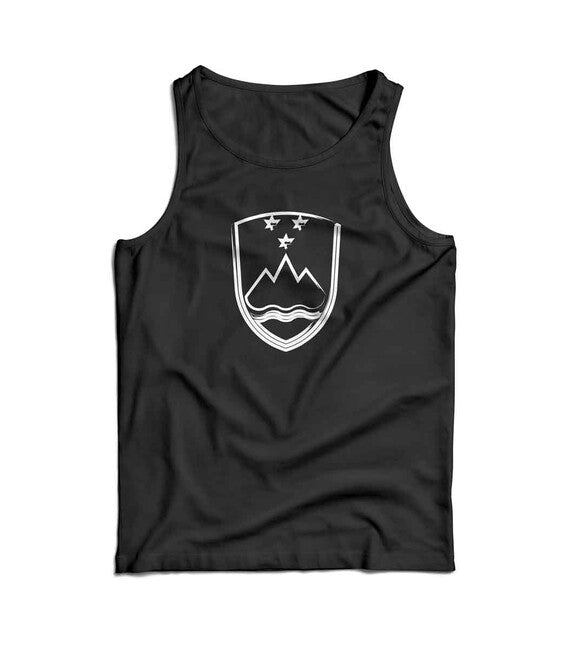 DRAGOWA herren-Tanktop Slowenisches Wappen, schwarz