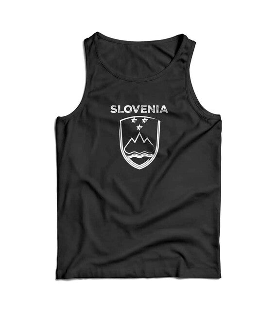 DRAGOWA herren-Tanktop Slowenisches Wappen mit Aufschrift, schwarz