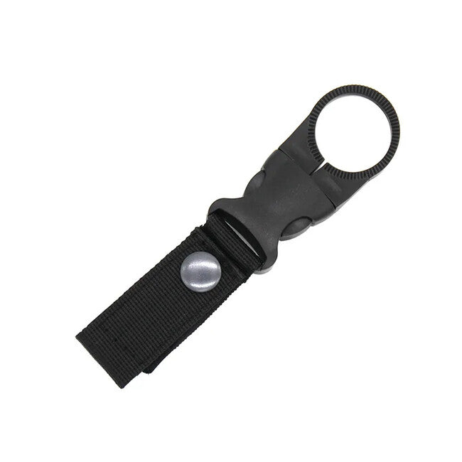 DRAGOWA TACTICAL Oasis flaschenhalter aus nylon mit karabiner, schwarz