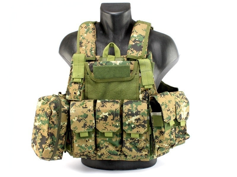 DRAGOWA TACTICAL schwere Weste, Digital Woodland