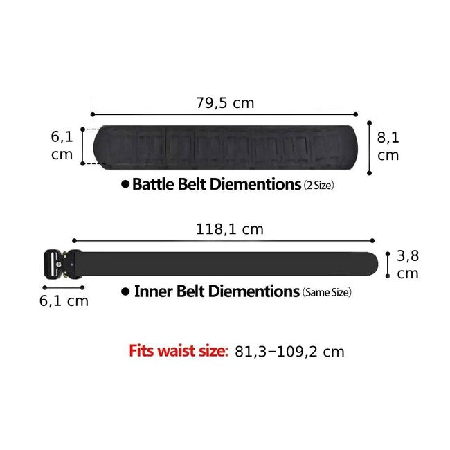 DRAGOWA TACTICAL Hawk Tactical Belt, Black