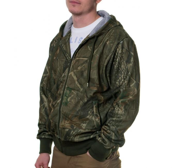 Loshan Sweatshirt Leafy, real tree tmava
