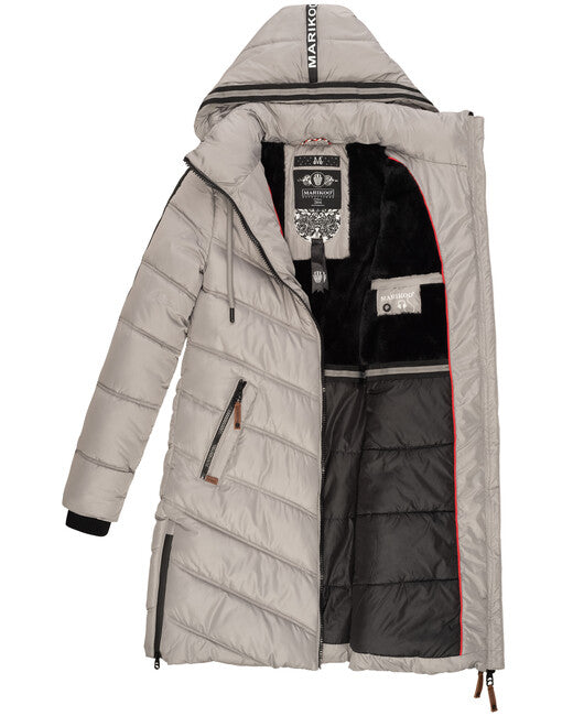 Marikoo ARMASA damen-Winterjacke, zinc grey