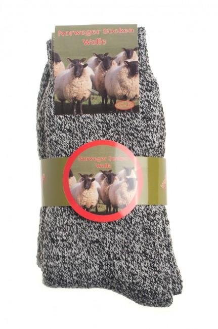 O&T Socken Norske z ovcej vlny 3 pary, grau