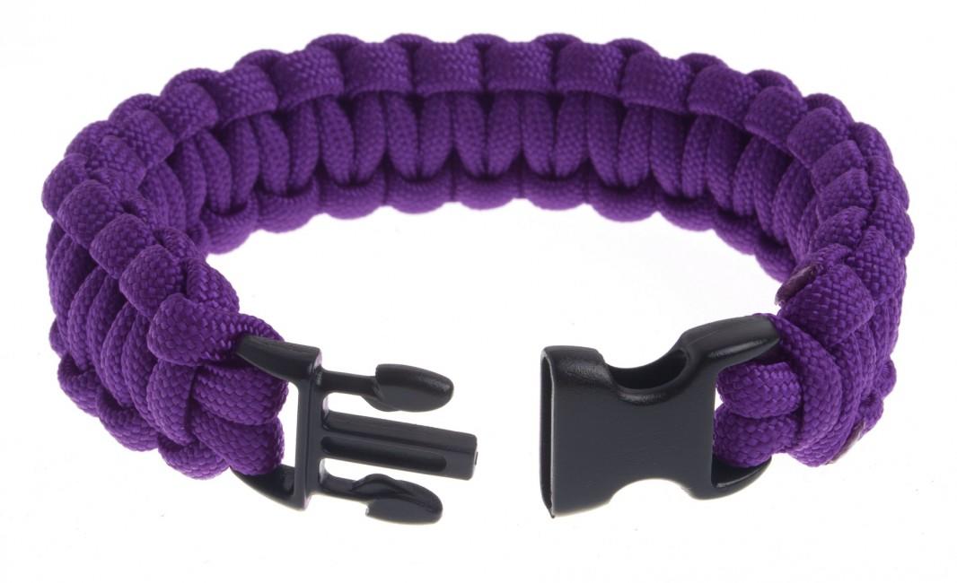 O&T Armband paracord Kunststoff- pracka, fialovy