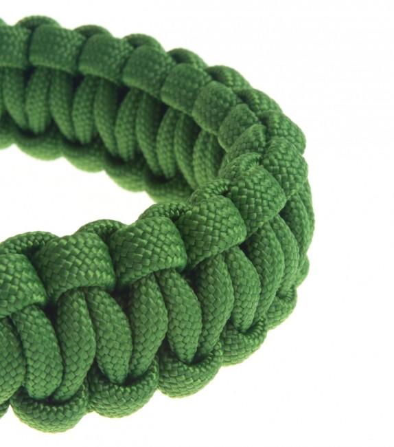O&T Paracord Bracelet with Plastic Clasp, Green