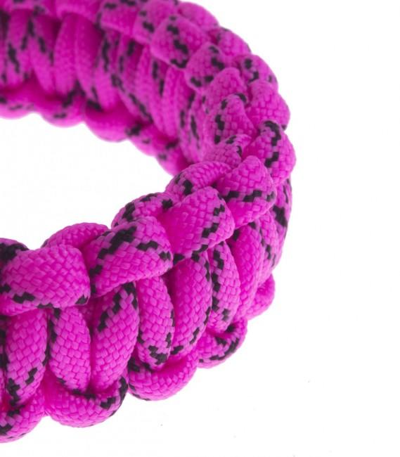 O&T Armband paracord Kunststoff- pracka, pink
