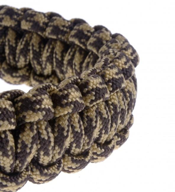 O&T Armband paracord Kunststoff- pracka, khaki-braun