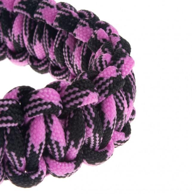O&T Armband paracord Kunststoff- pracka, ruzovo-schwarz