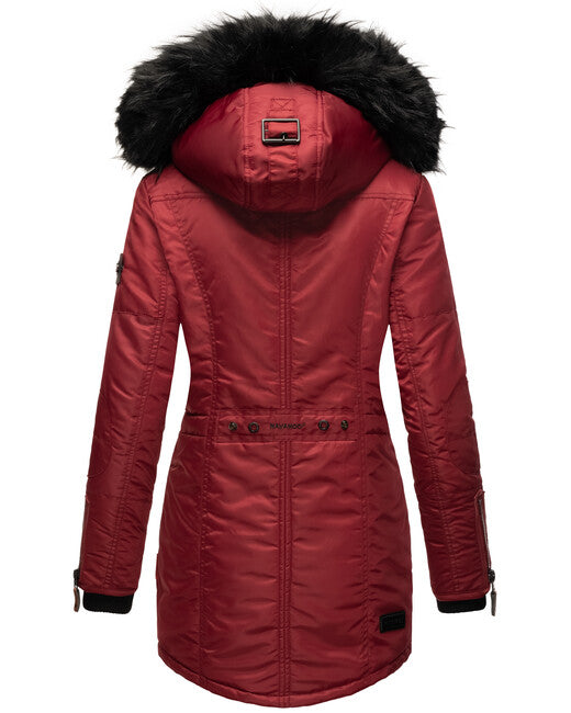 Navahoo SCHATZCHEN damen Winterjacke mit Kapuze, plum red