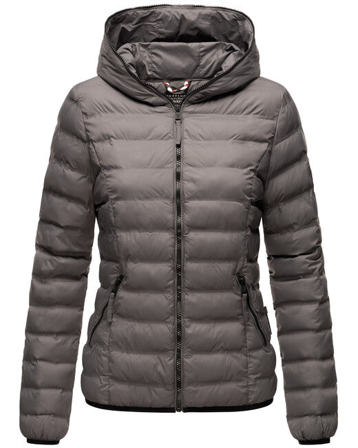 Navahoo NEEVIA damen Übergangsjacke mit Kapuze, dunkelgrau