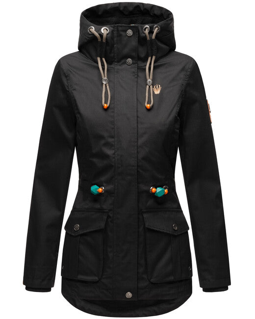 Marikoo Babetaa damen-übergangsjacke, schwarz