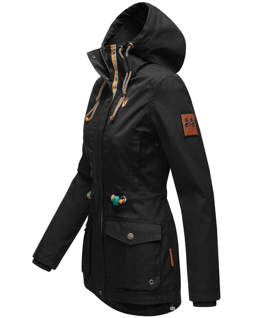 Marikoo Babetaa damen-übergangsjacke, schwarz
