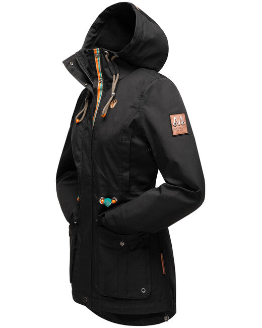 Marikoo Babetaa damen-übergangsjacke, schwarz