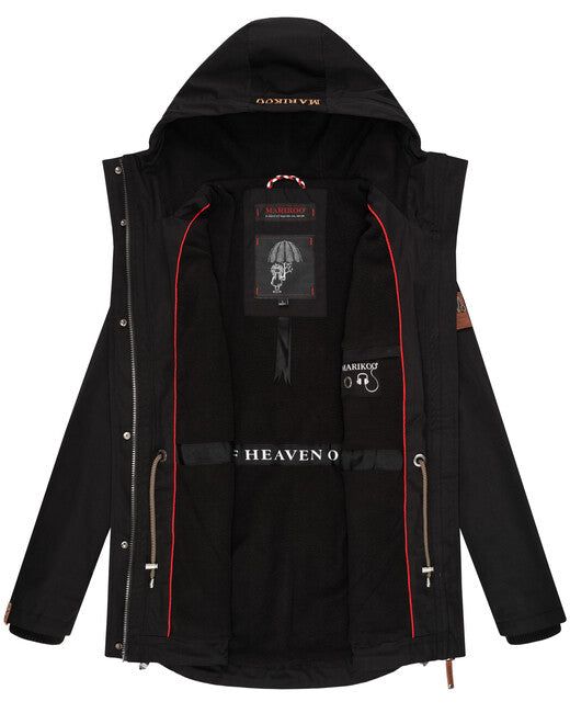 Marikoo Babetaa damen-übergangsjacke, schwarz