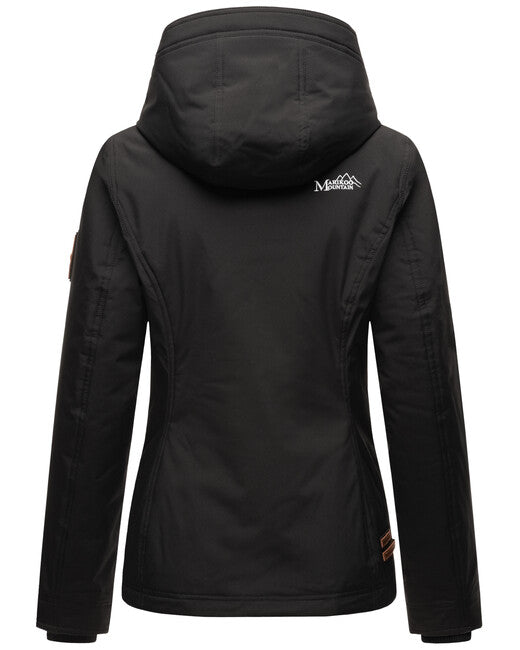 Marikoo BROMBEERE damen-Übergangsjacke mit kapuze, schwarz
